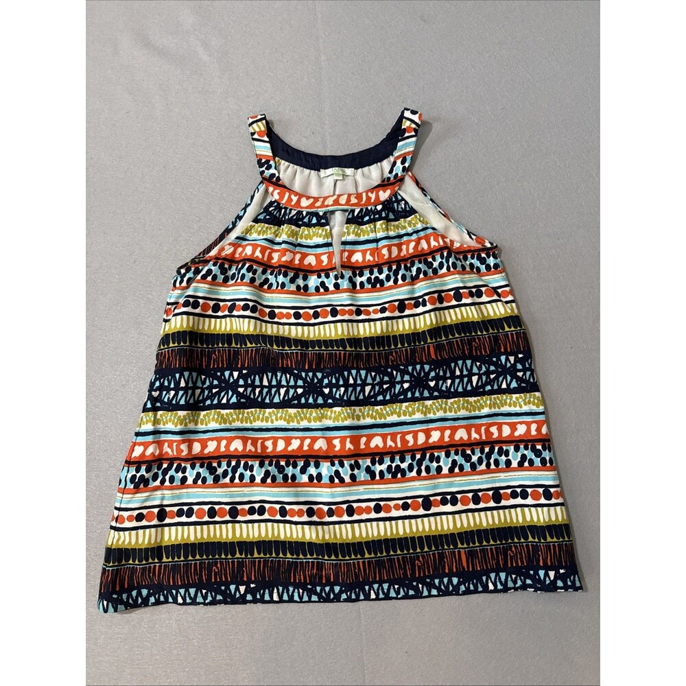 Jade Melody Tam Halter Top Women's M Multicolor Geometric Print Lined